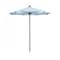 California Umbrella 7.5' Black Aluminum Market Patio Umbrella, Sunbrella Cabana Regatta 194061334621 - alternate 1